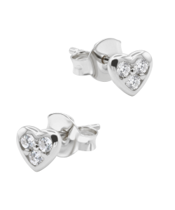 Mini Heart Silver Stud Earring STS-7117